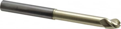 Ball End Mill: 0.375" Dia, 0.5" LOC, 3 Flute, Solid Carbide