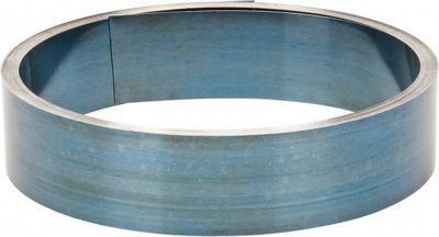 Steel Coil: 0.022" Thick, 4" Wide, 4' Long, Grade 1095 Blue Tempered