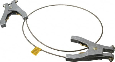 19 AWG, 3 Ft., Hand Clamp, Grounding Cable with Clamps