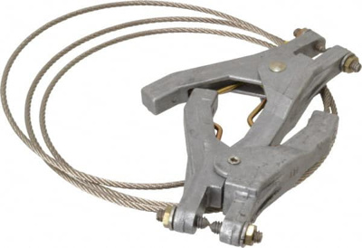19 AWG, 5 Ft., Hand Clamp, Grounding Cable with Clamps