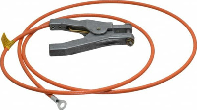 19 AWG, 5 Ft., Hand Clamp, Terminal, Grounding Cable with Clamps