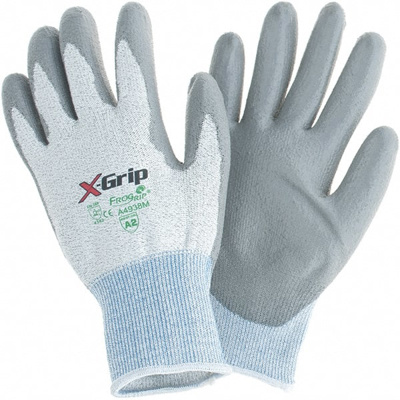 Cut-Resistant Gloves: Size M, ANSI Cut A2, Polyester (Shell)