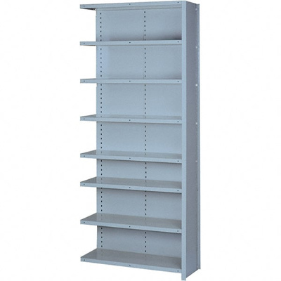8 Shelf, 1,300 Lb. Capacity, Closed Shelving Add-On Unit