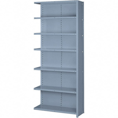 7 Shelf, 600 Lb. Capacity, Closed Shelving Add-On Unit