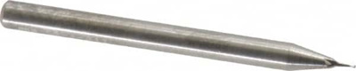 0.012", 0.018" LOC, 1/8" Shank Diam, 1-1/2" OAL, 2 Flute, Solid Carbide Square End Mill
