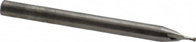 0.031", 0.0465" LOC, 1/8" Shank Diam, 1-1/2" OAL, 2 Flute, Solid Carbide Square End Mill