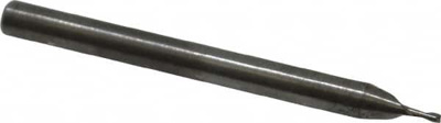 0.032", 0.048" LOC, 1/8" Shank Diam, 1-1/2" OAL, 2 Flute, Solid Carbide Square End Mill