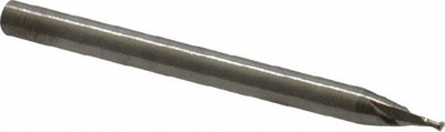 0.039", 0.0585" LOC, 1/8" Shank Diam, 1-1/2" OAL, 2 Flute, Solid Carbide Square End Mill