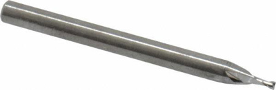 0.043", 0.0645" LOC, 1/8" Shank Diam, 1-1/2" OAL, 2 Flute, Solid Carbide Square End Mill