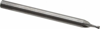 0.044", 0.066" LOC, 1/8" Shank Diam, 1-1/2" OAL, 2 Flute, Solid Carbide Square End Mill