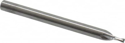 0.049", 0.0735" LOC, 1/8" Shank Diam, 1-1/2" OAL, 2 Flute, Solid Carbide Square End Mill