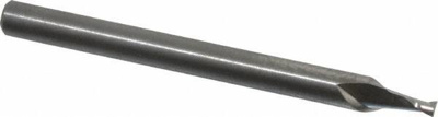0.06", 0.09" LOC, 1/8" Shank Diam, 1-1/2" OAL, 2 Flute, Solid Carbide Square End Mill