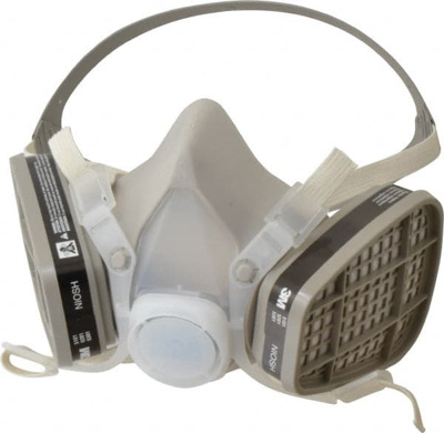 Half Facepiece Respirator with Cartridge: Small, Thermoplastic Elastomer, Permanently Attached