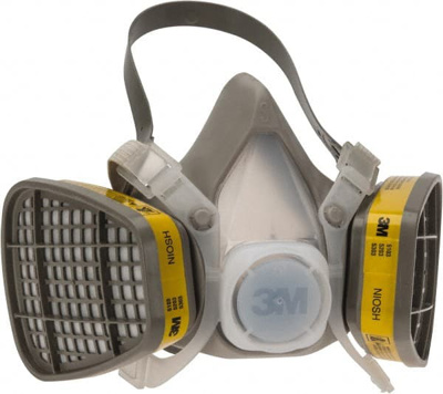 Half Facepiece Respirator with Cartridge: Small, Thermoplastic Elastomer, Permanently Attached