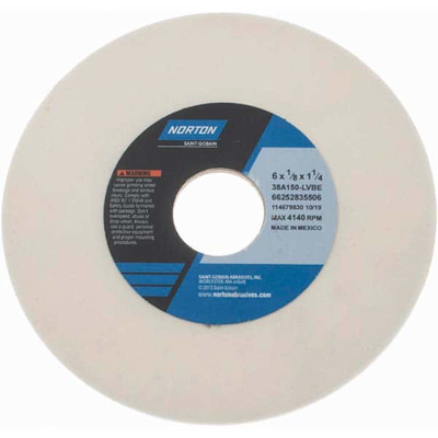 6" Diam x 1-1/4" Hole x 1/8" Thick, L Hardness, 150 Grit Surface Grinding Wheel