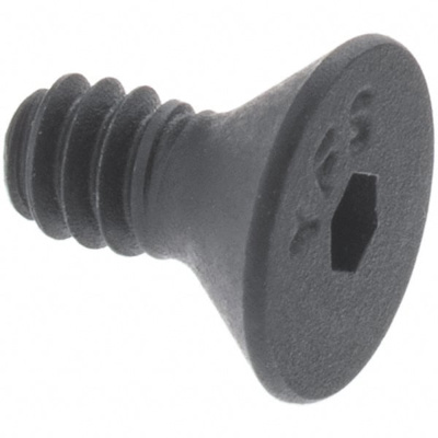 Flat Socket Cap Screw: #0-80 x 1/2" Long, Alloy Steel, Black Oxide Finish