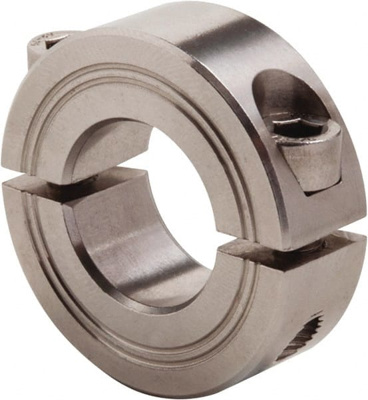 Shaft Collar: Clamp, 1-7/8" OD, Stainless Steel