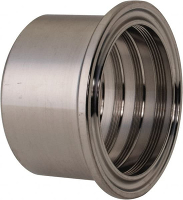 Sanitary Stainless Steel Pipe Recessless Ferrule (Expanding): 1-1/2", Clamp Connection