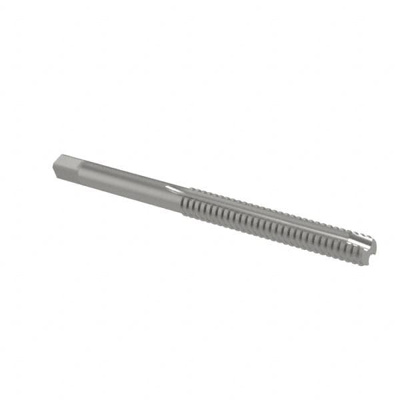 Spiral Point Tap: 1/4-28, UNF, 2 Flutes, Bottoming, 3B, High Speed Steel, Bright Finish