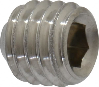 Set Screw: #10-32 x 3/16", Cup Point, Stainless Steel, Grade 18-8