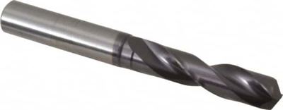Screw Machine Length Drill Bit: 0.4528" Dia, 140 &deg;, Solid Carbide