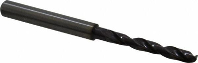 Jobber Length Drill Bit: 0.1719" Dia, 140 &deg;, Solid Carbide