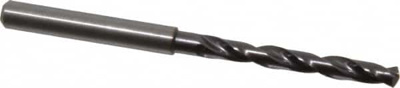 Jobber Length Drill Bit: 0.189" Dia, 140 &deg;, Solid Carbide