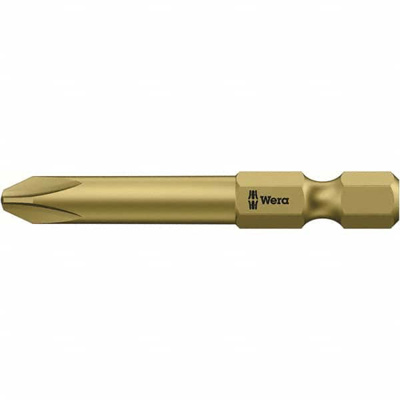 Power Screwdriver Bit: #1 Phillips, PH1 Speciality Point Size, 1/4" Hex Drive