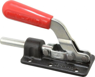Standard Straight Line Action Clamp: 800 lb Load Capacity, 1.63" Plunger Travel, Flanged Base, Carbo