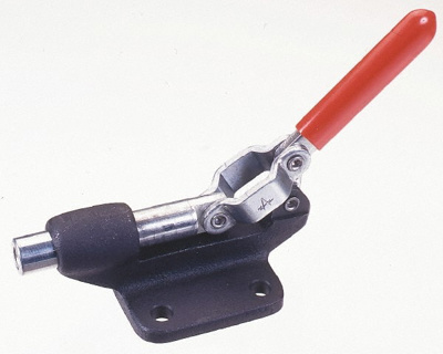 Standard Straight Line Action Clamp: 1,500 lb Load Capacity, 2.36" Plunger Travel, Flanged Base, Car