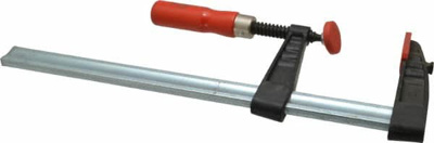 Steel Bar Clamp: 16" Capacity, 4-1/2" Throat Depth, 1,540 lb Clamp Pressure