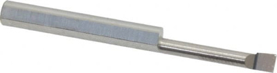 Corner Radius Boring Bar: 0.14" Min Bore, 0.8" Max Depth, Right Hand Cut, Submicron Solid Carbide