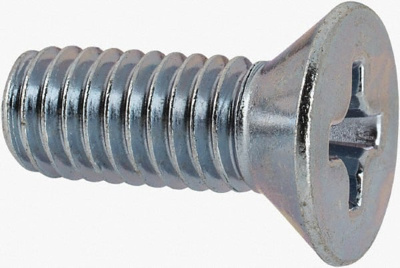 Machine Screw: 3/8-16 x 1", Flat Head, Phillips