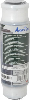 Plumbing Cartridge Filter: 3" OD, 9-3/4" Long, 5 micron, Cellulose Fiber