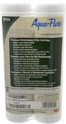 Plumbing Cartridge Filter: 2-1/2" OD, 9-3/4" Long, 50 micron, Cellulose Fiber