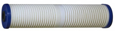 Plumbing Cartridge Filter: 4-1/2" OD, 20" Long, 25 micron, Cellulose Fiber