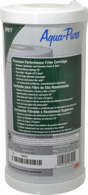 Plumbing Cartridge Filter: 4-1/2" OD, 9-3/4" Long, 25 micron