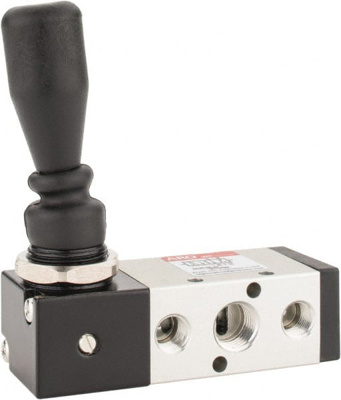Manually Operated Valve: 0.25" NPT Outlet, Manual Mechanical, Lever & Manual Actuated