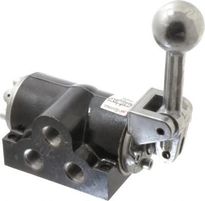 Manually Operated Valve: 0.38" NPT Outlet, Hand Lever, Lever & Spring Actuated