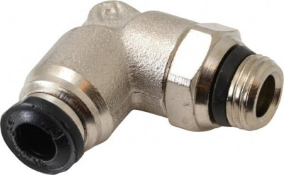Push-To-Connect Tube to Universal Thread Tube Fitting: Swivel Elbow, 1/8" Thread