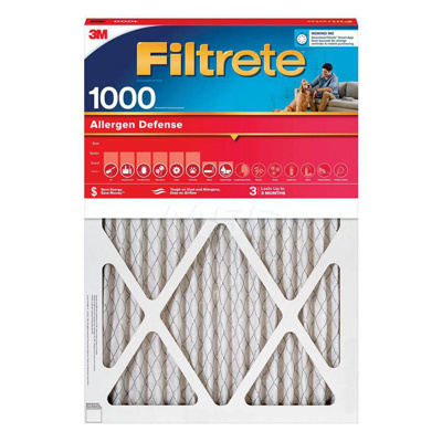 Pleated Air Filter: 16 x 25 x 2", MERV 11, 88% Efficiency