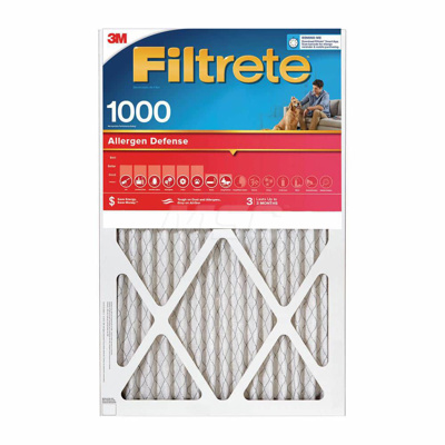 Pleated Air Filter: 20 x 20 x 1", MERV 11, 88% Efficiency
