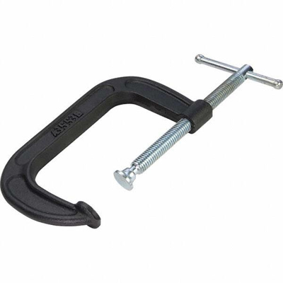 C-Clamp: 5" Max Opening, 3" Throat Depth, Forged Steel