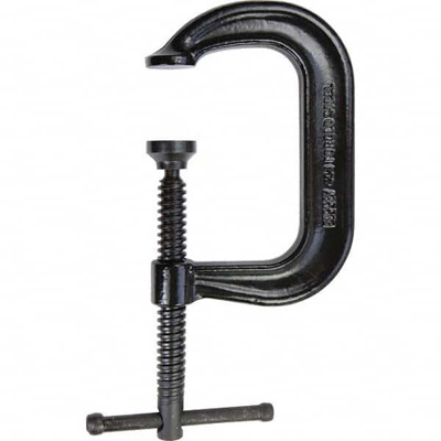 C-Clamp: 4" Max Opening, 3-1/4" Throat Depth, Forged Steel