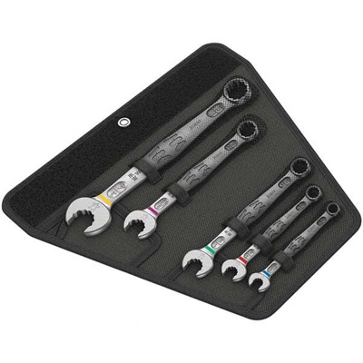 Combination Wrench Set: 5 Pc, 1/2" 3/4" 3/8" 5/16" & 9/16" Wrench, Inch
