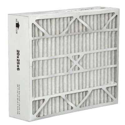 Pleated Air Filter: 20 x 25 x 6", MERV 8, Replacement Filter