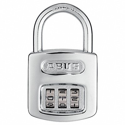 Combination Padlock 2in Rectangle Silver