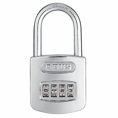 Combination Padlock 2in Rectangle Silver