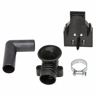 Drain Replacement Kit Black ABS H 8in