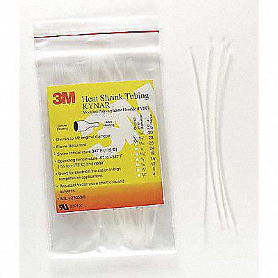 Shrink Tubing 4 ft Clear 1 in ID PK30